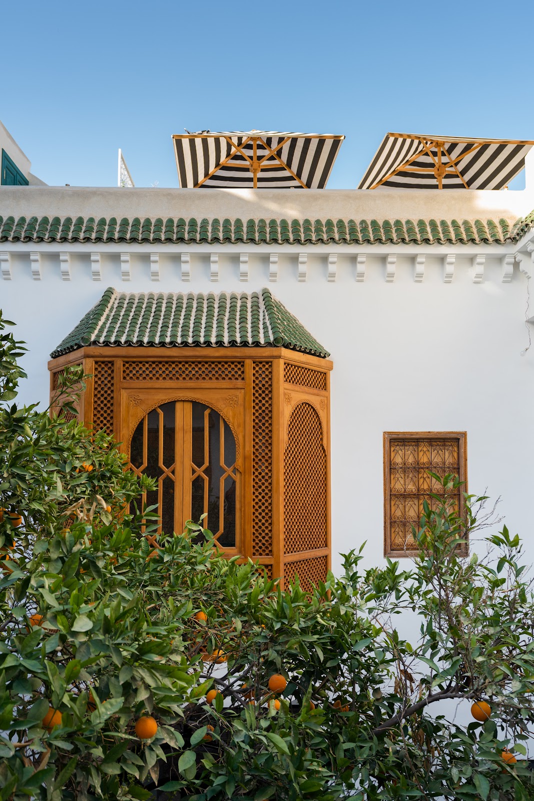 Traditional riad with a flowered patio in Marrakech