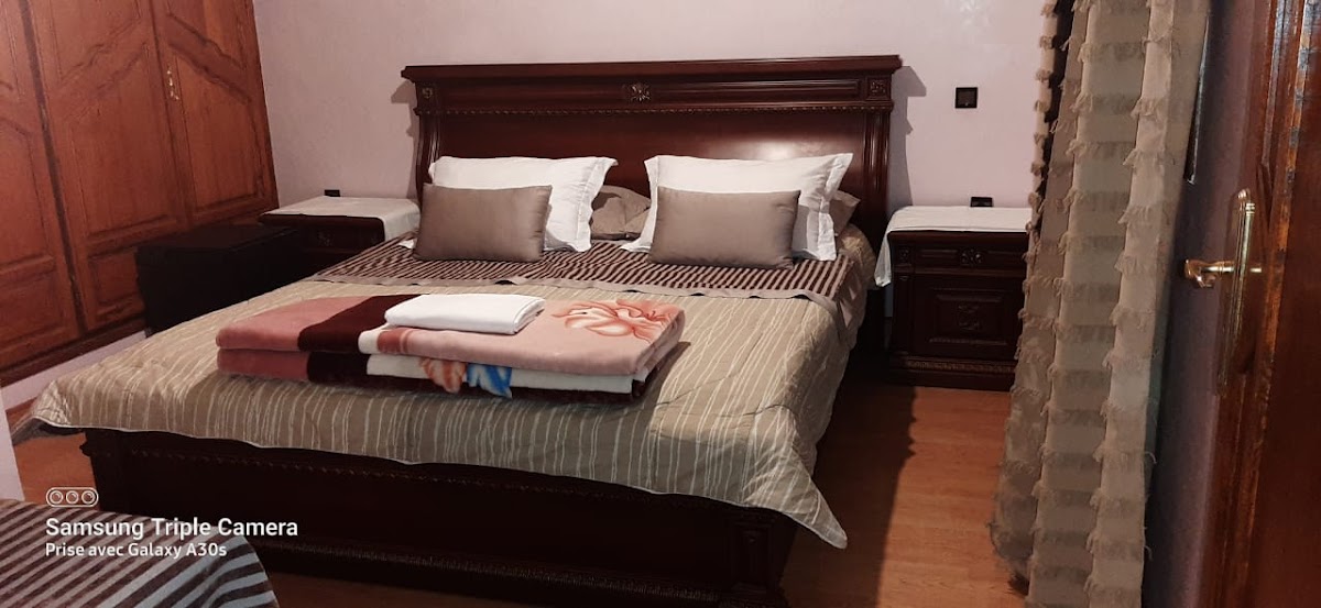 Hostel rooftop with a view over the Medina rooftops