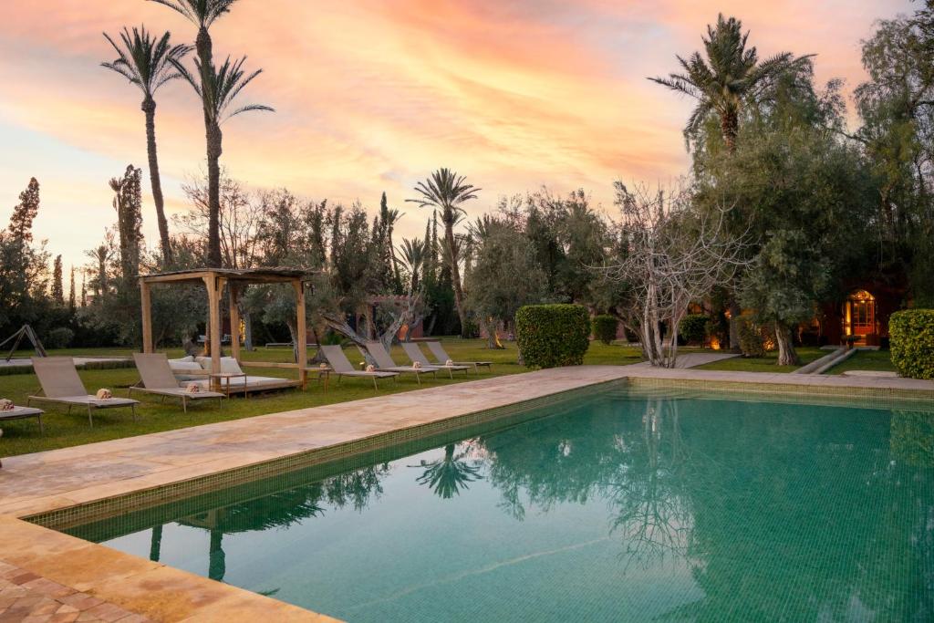 Bab Akoul Palmeraie Boutique Hotel et Spa Marrakech, terrasse privée et jardin soigné